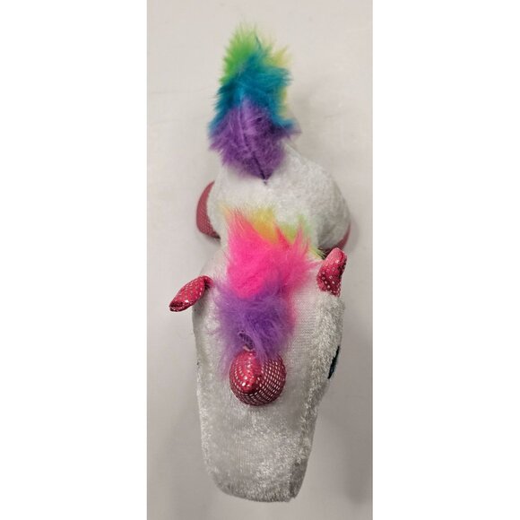 Plush Rainbow Unicorn Pony Stuffed Animal Toy Polyester Fiber 7.5" - Picture 12 of 13